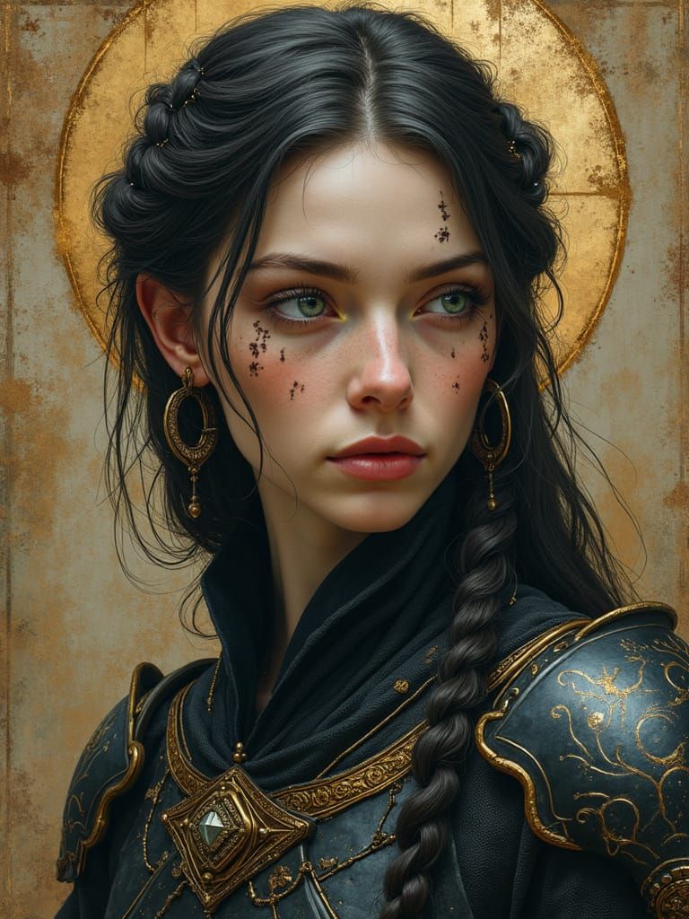 Lady Virellia Portrait in Esoteric Relic-Realism Style