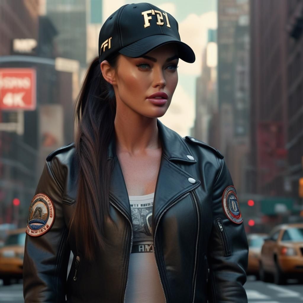 Megan Fox Portrait in New York, Digital Art