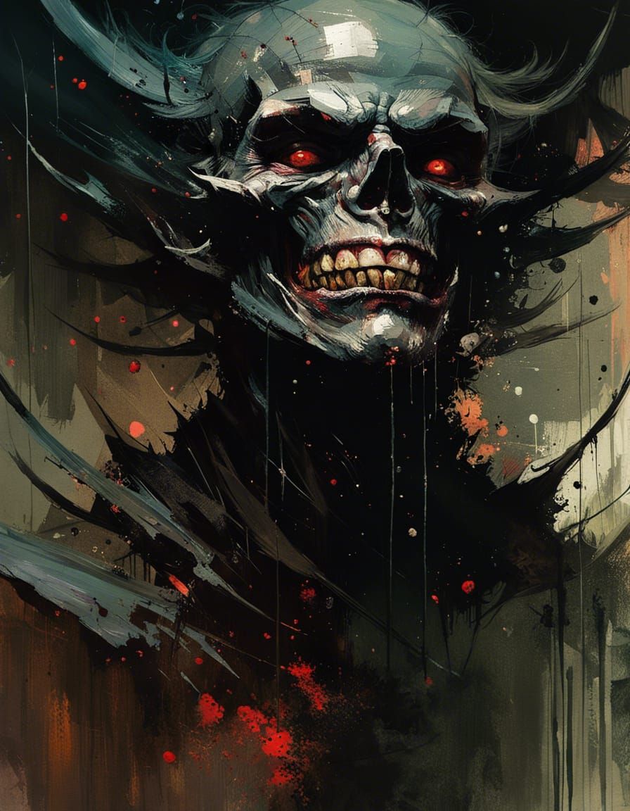 Menacing Shadow Demon's Evil Grin: Speedpaint