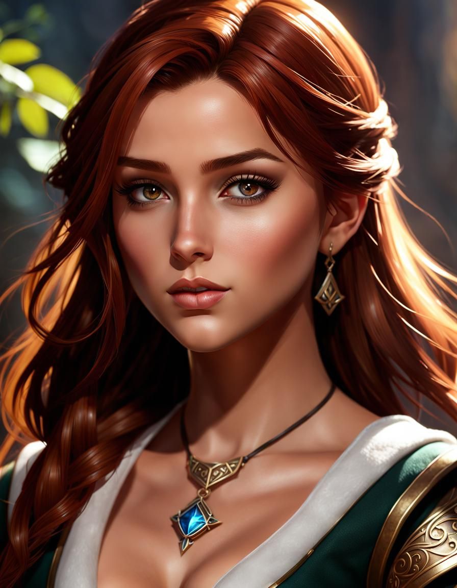 Beautiful Young Noble Girl in Romantic Style