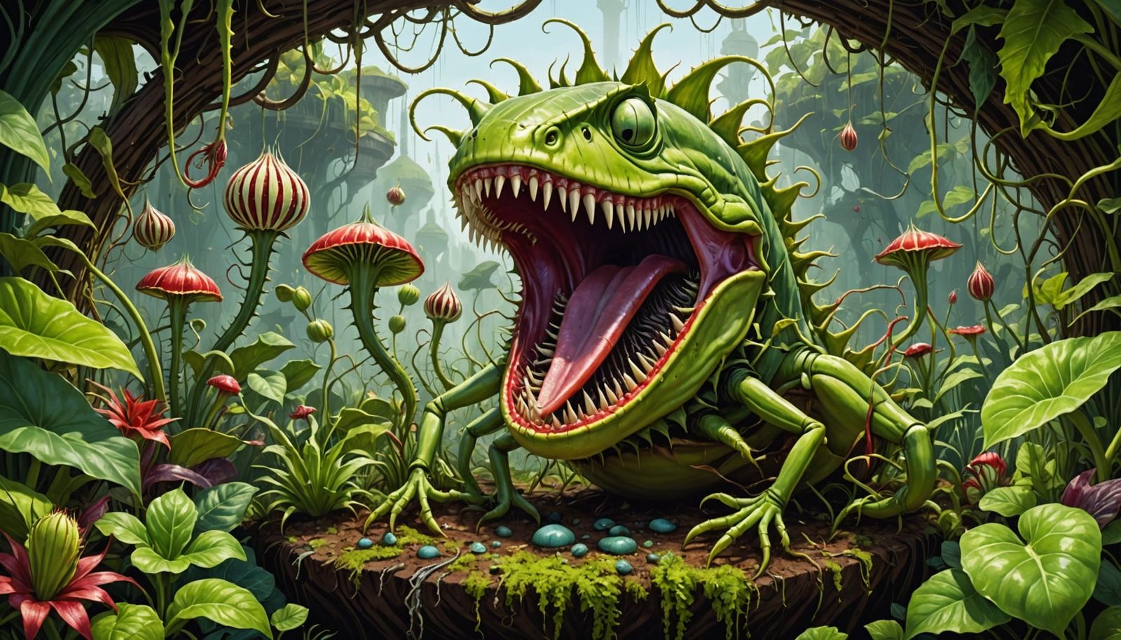 Carnivorous Garden of Grotesque Beauty