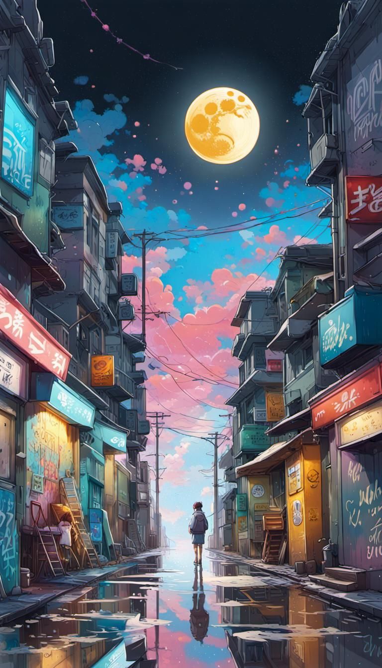 Cheesy Moon's Star Journey: Graffiti Art Style