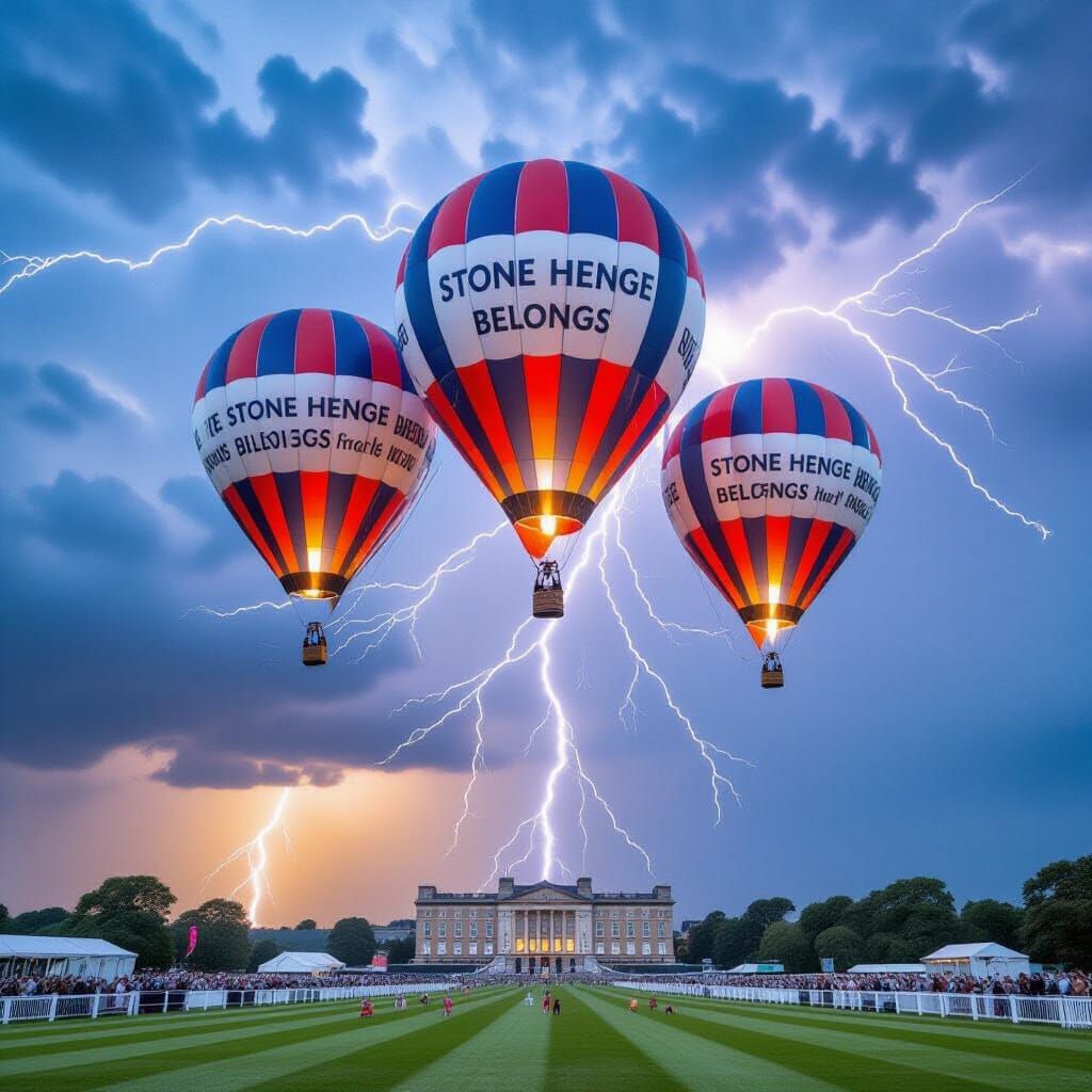 Hot Air Balloons Protest Over Royal Ascot