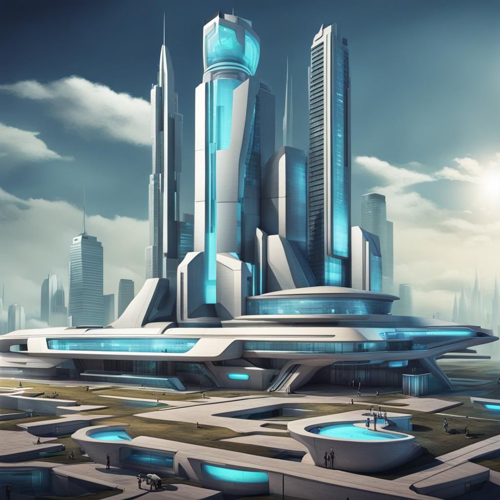 Futuristic Corporation Headquarters