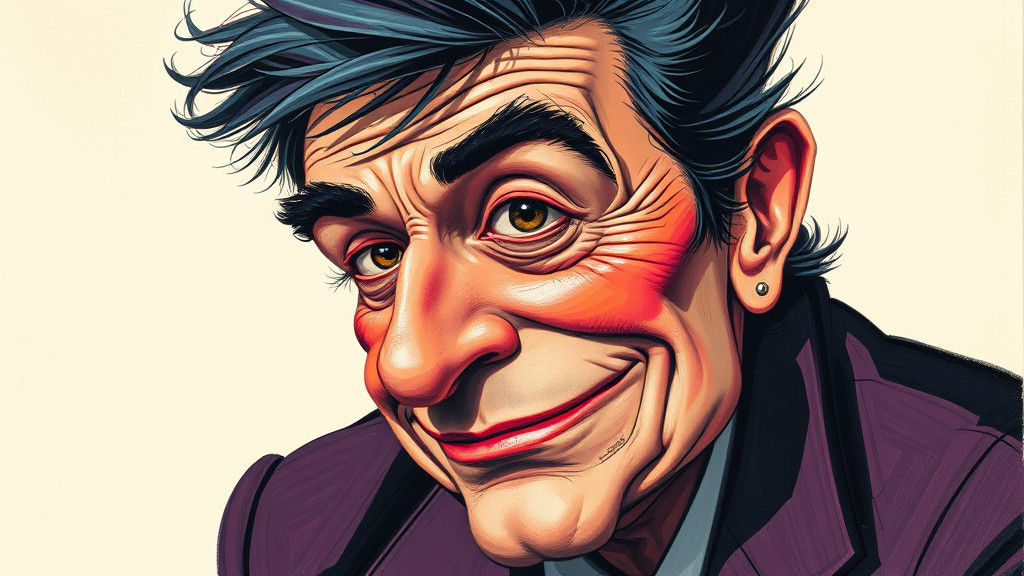 Celebrity Caricature in Steadman-esque Style