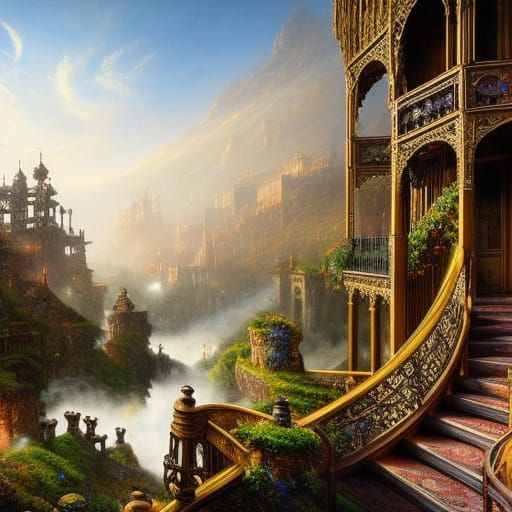 art nouveau crazy stairs 🧗‍♂️