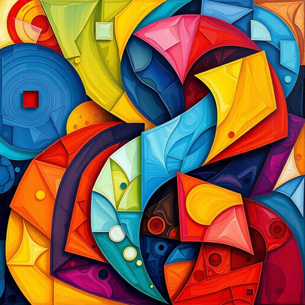 Maximalist Artistic Tapestry in Layered Geometric Styles