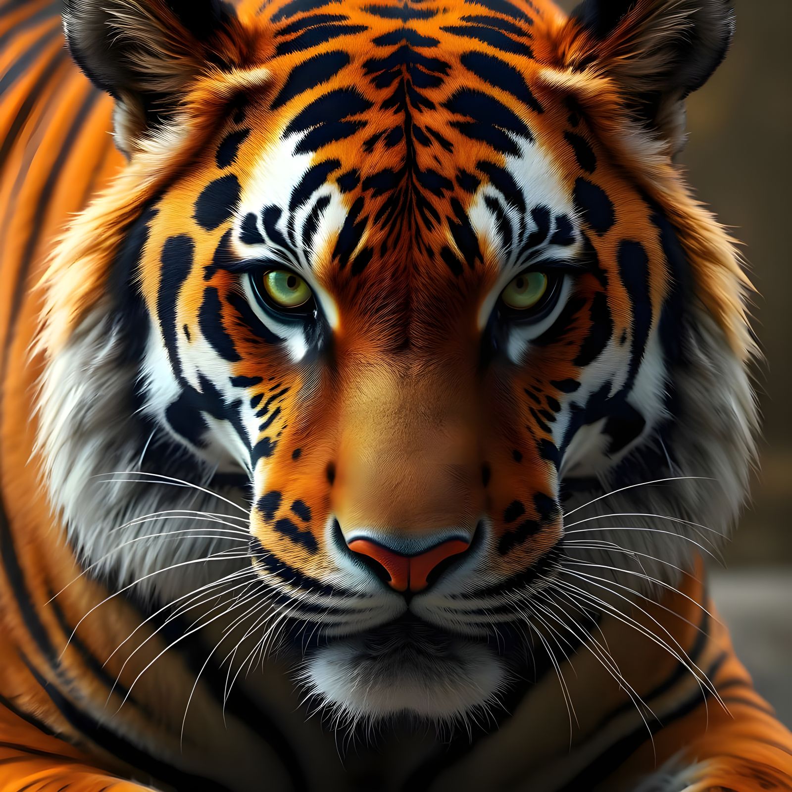 Majestic Tiger in Vibrant Photorealistic Detail