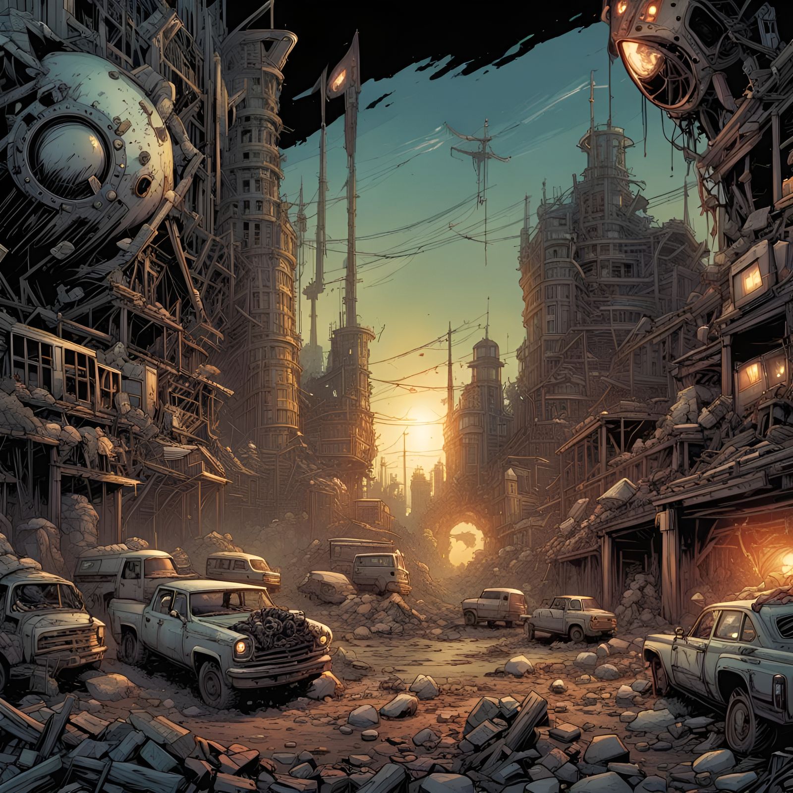 Post-Apocalyptic Wonderland Comic Art