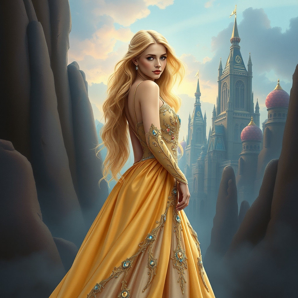 Regal Princess Between Kingdoms: Fantasy Concept Art