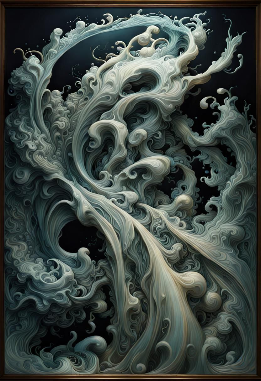 Glass Magic Flow in Photorealistic Style