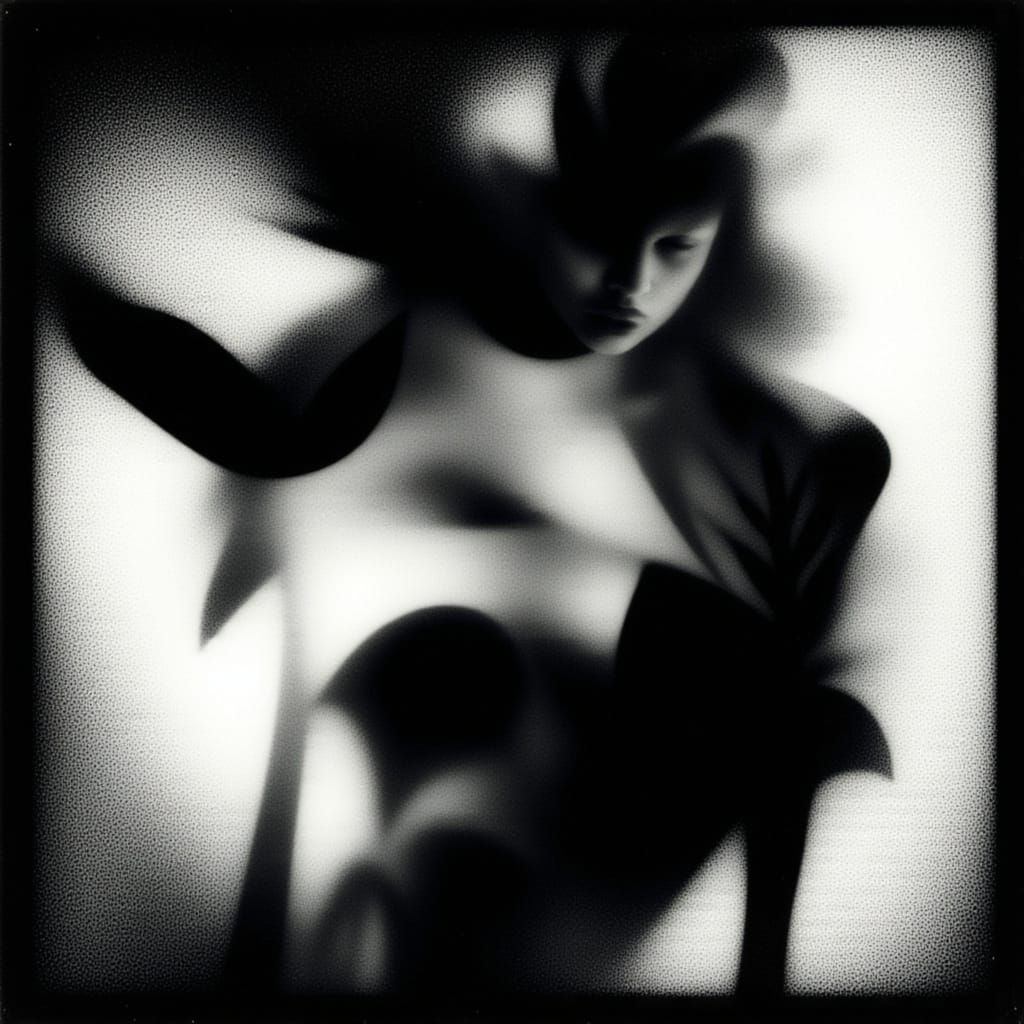 Goth Figure in Abstract Photogram Style