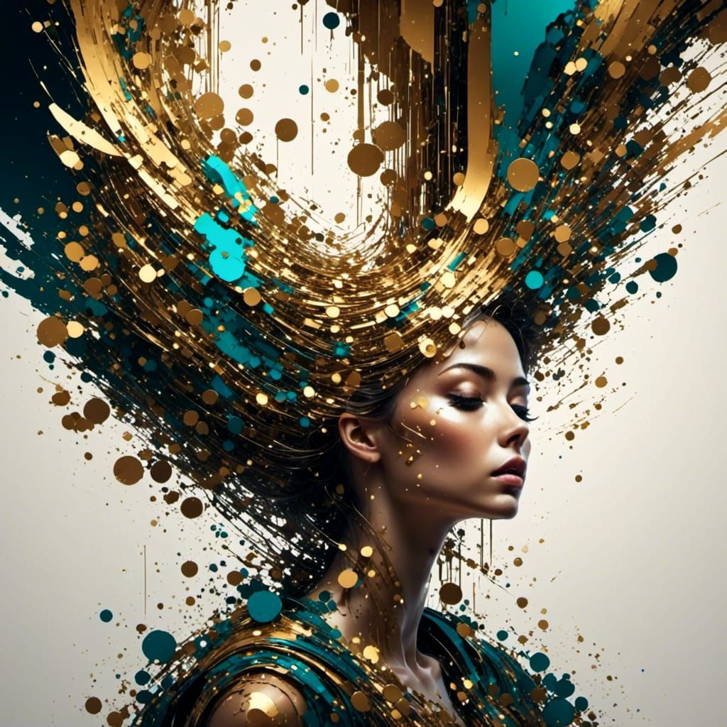 Abstract Glitch Art with Digital Distortion Effects