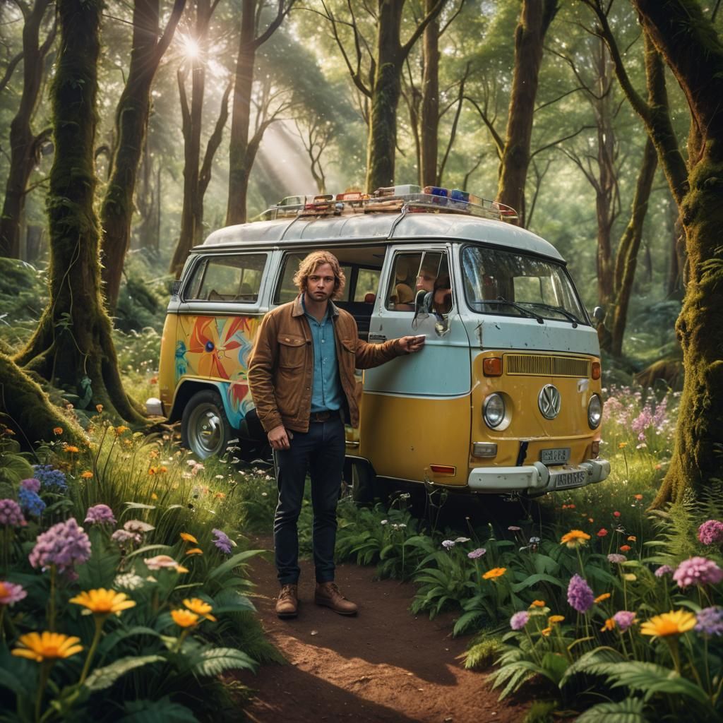 Blossom Steps Out: A Whimsical Forest Scene