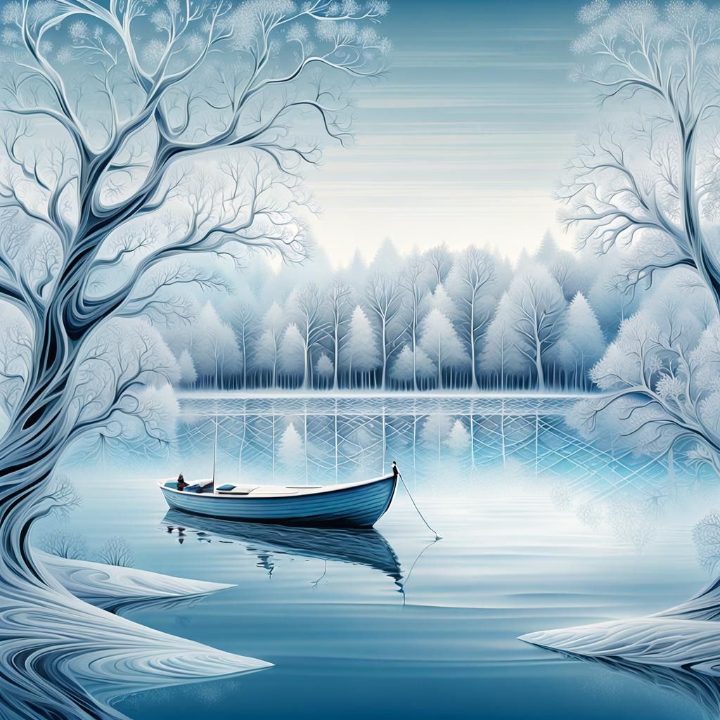 Frozen Serenity in Crystal Clear Waters