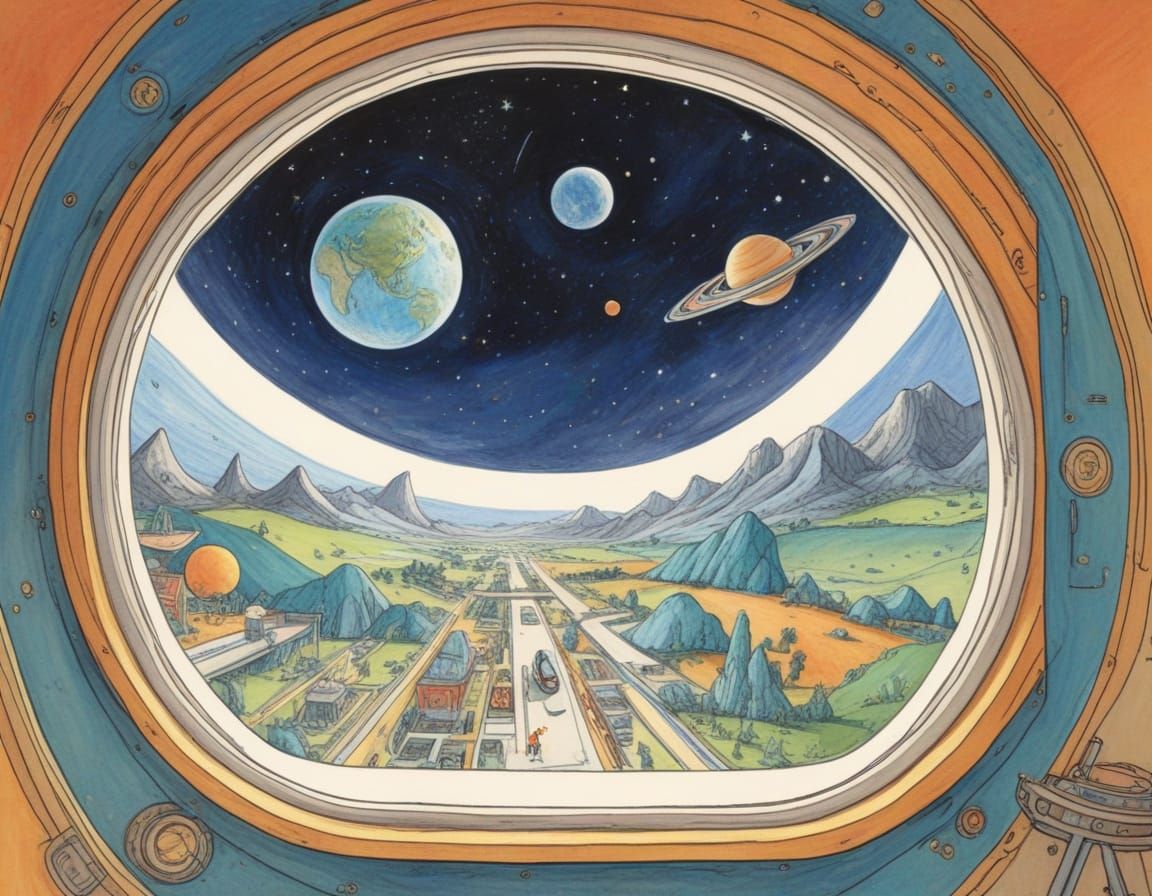 Cosmic View of Earth in Vibrant Colors