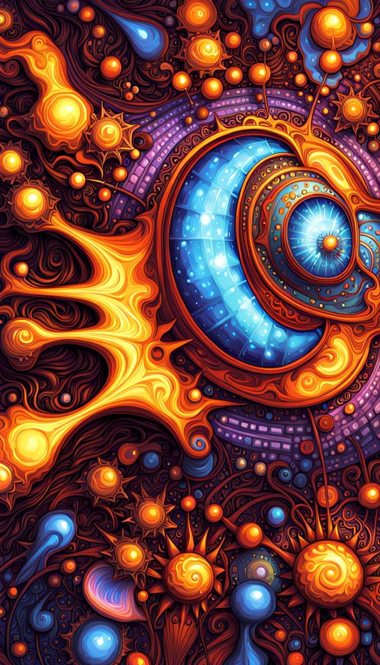 Human Electromagnetic Field as Digital Illustration