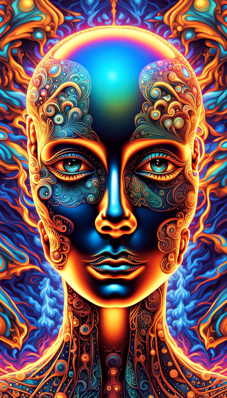 Human Electromagnetic Field: Hyperrealistic Digital Illustra...