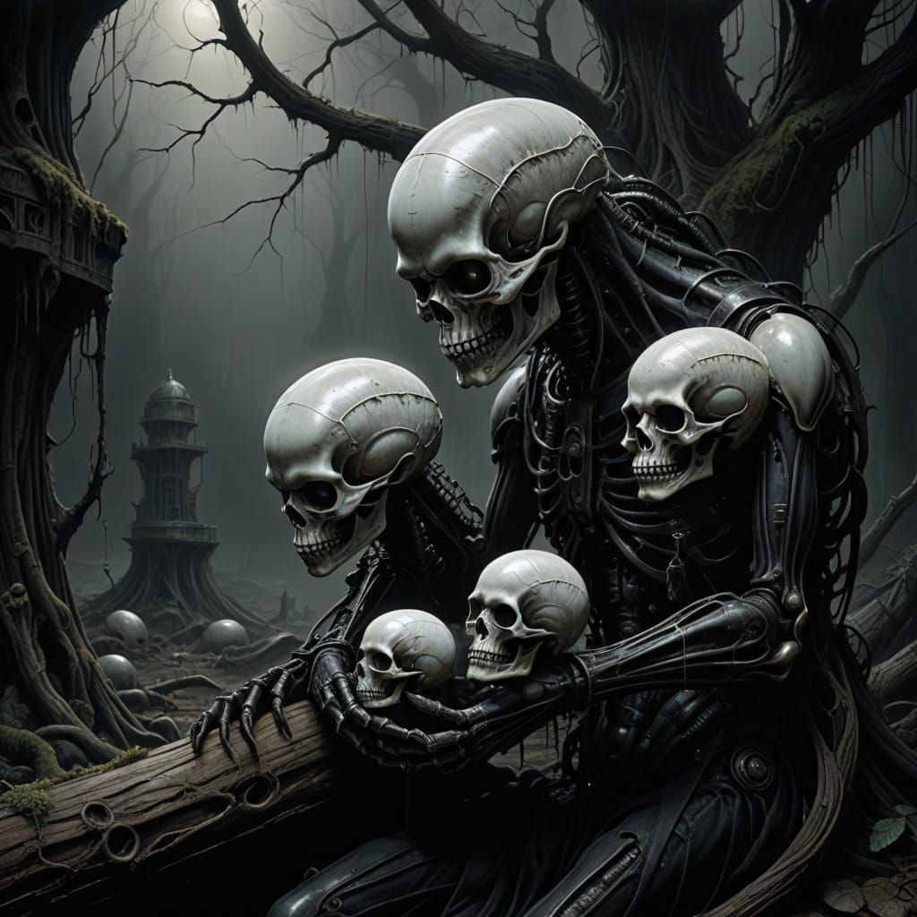 Whispers in the Twilight: A Haunting Scene of Muted Eerie