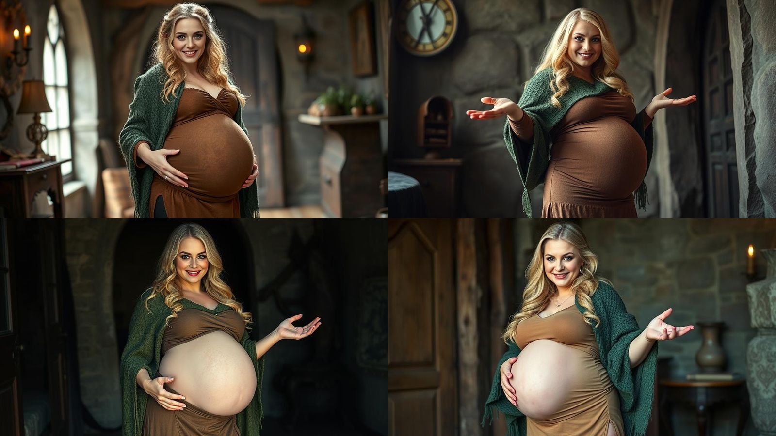 Pregnant Sorceress Welcomes Viewer to Her Lair