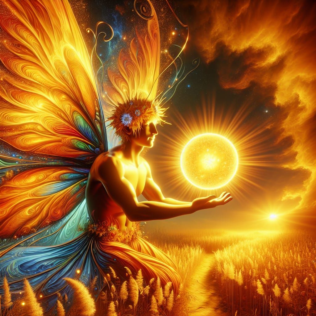 Radiant Sun Fairy Presenting Sunlight
