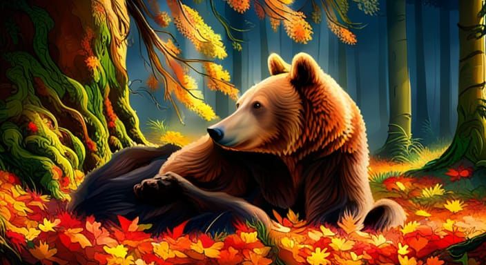 Bear's Journey Through The Four Seasons