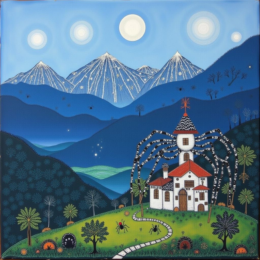 Spider Town Swiss Alps Landscape