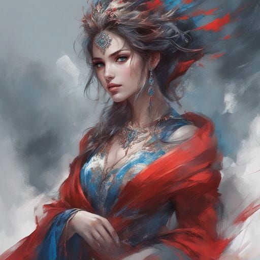 Mesmerizing Beauty with Dark Eyes