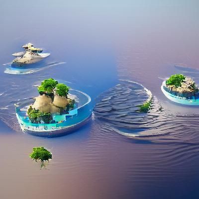 Floating Islands in a Dreamscape