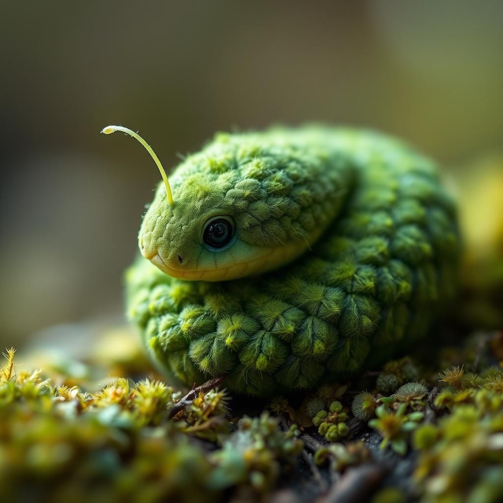 Moss Snake: A Whimsical Forest Creature