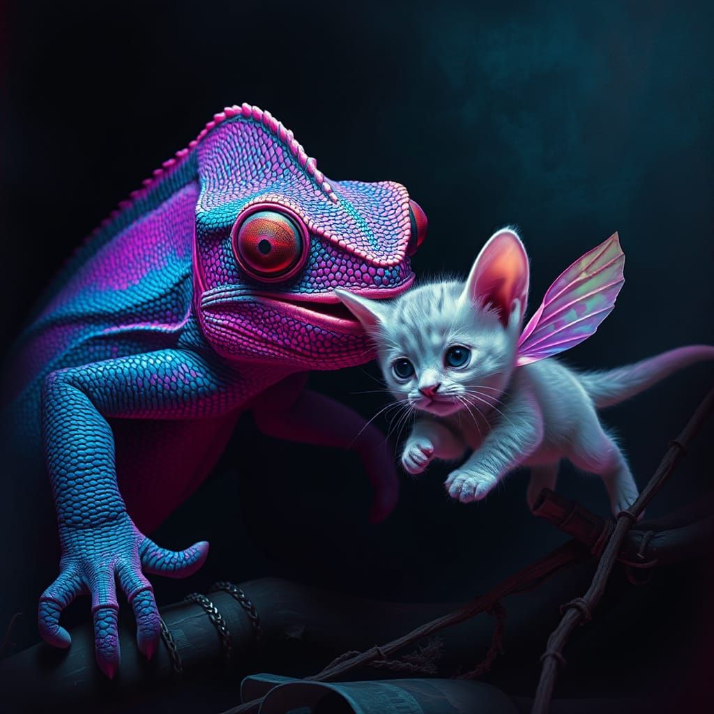 Diabolical Mutant Chameleon Snares Flying Kitten as Rothko P...