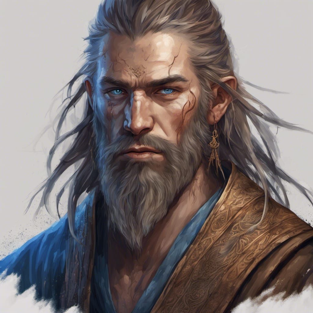 Detailed Portrait of a Human Monk in Unreal Engine 5