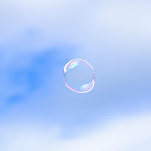 a bubble soap flying over the sky