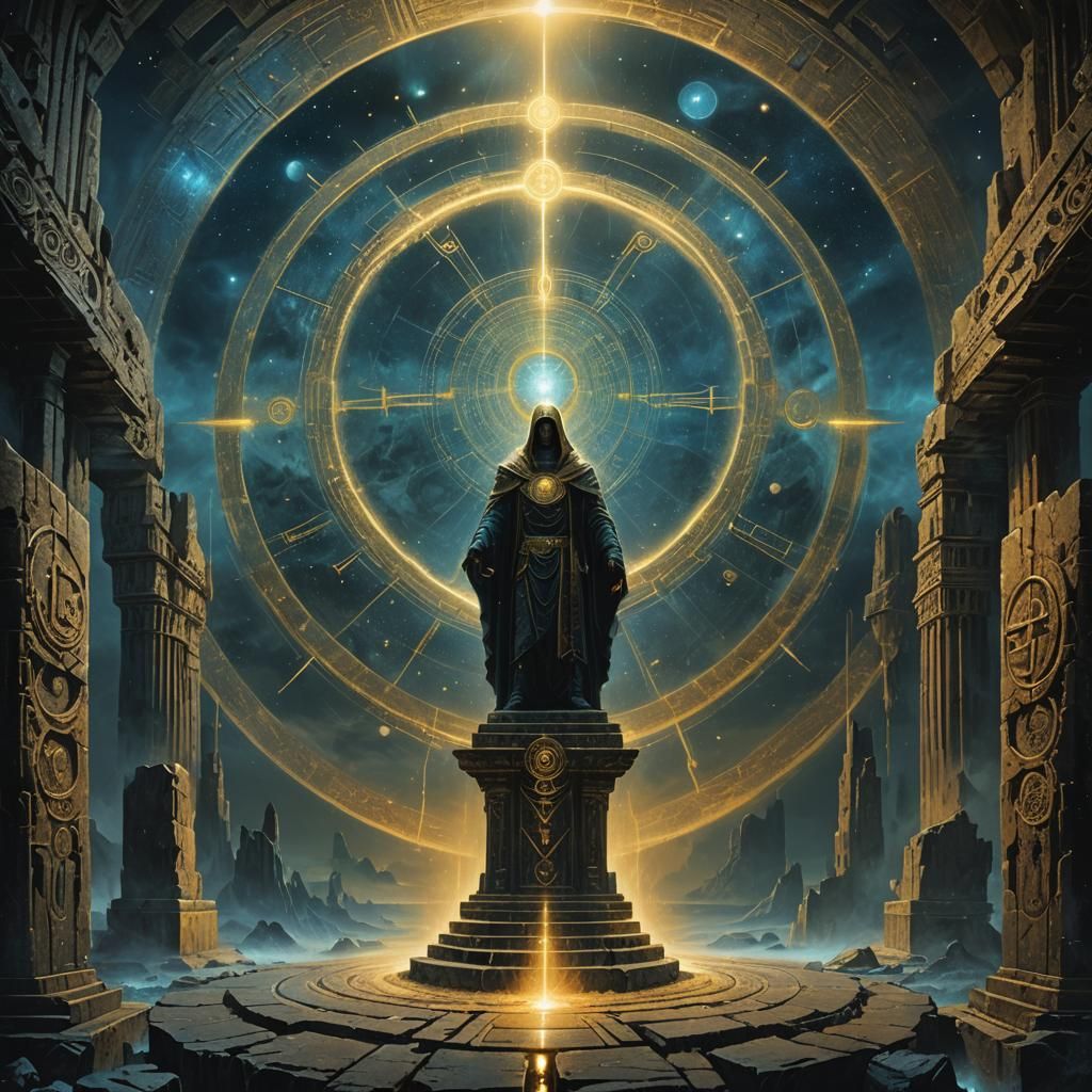 Ancient Being in Mystical Realm: Fantasy Art