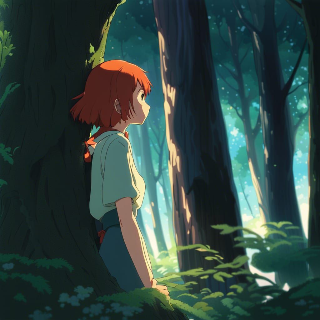 Shy Girl Hiding from Crush: Anime Style