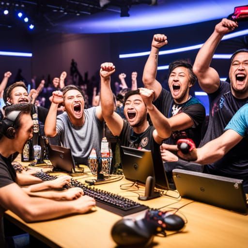 eSports Gamers Celebrate Victory in Renaissance Style