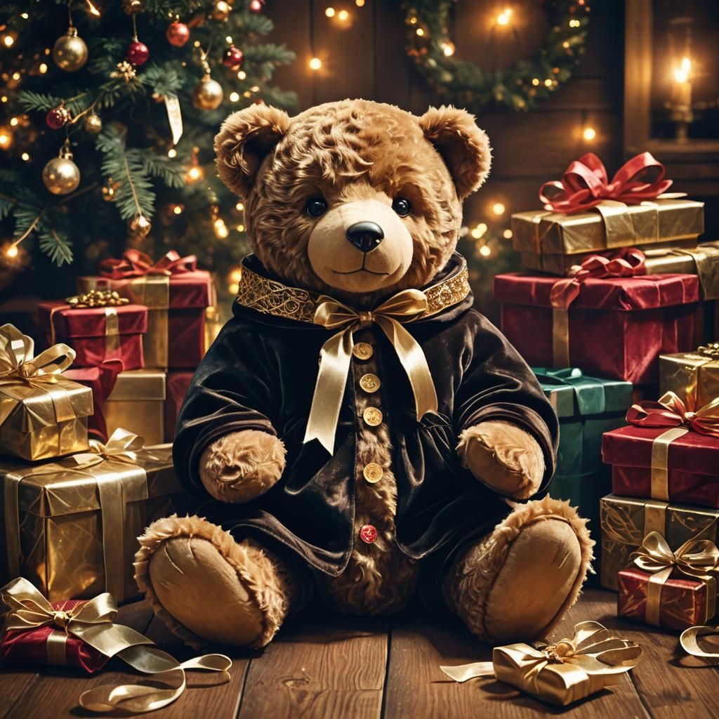 Victorian Christmas Teddy Bear Concept Art
