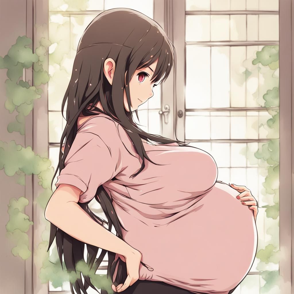 Anime Style Pregnant Girl, Manga Key Visual