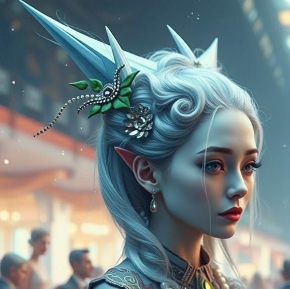 Detailed Portrait of a Beauty in Hyperrealistic Style