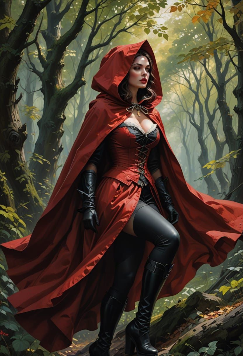 Majestic Pinup Girl in a Classic Oil Painting Style