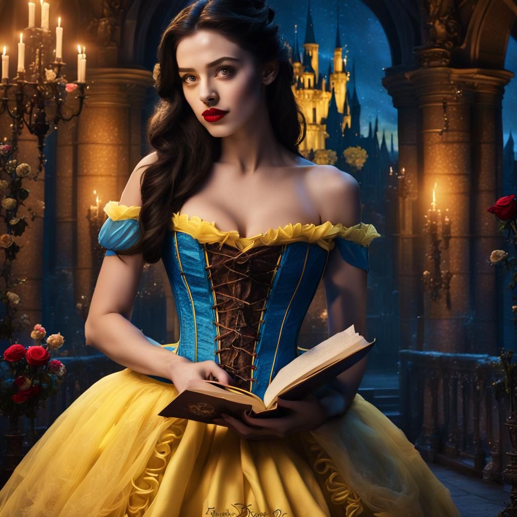 Gothic Fairytale Belle in Beast's Castle