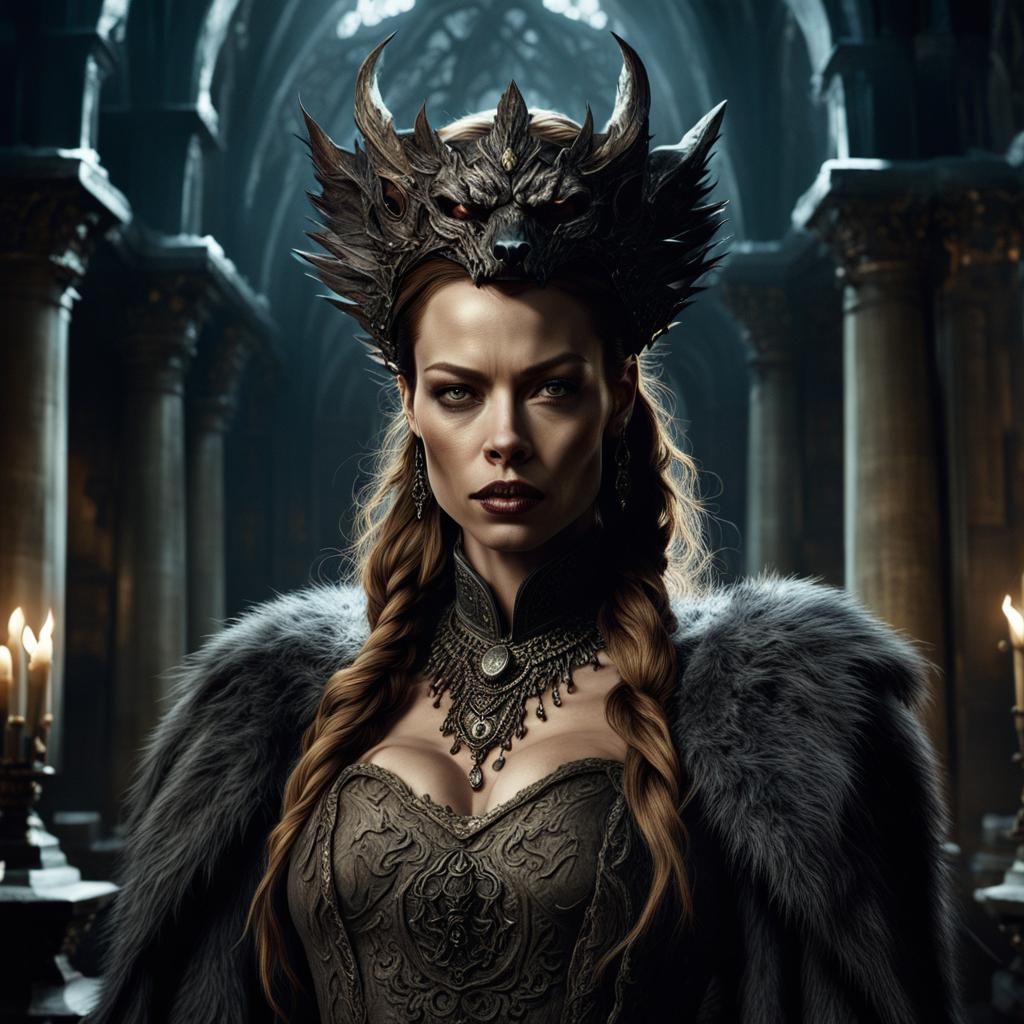 Lauren German as Werewolf Queen: Digital Matte Painting