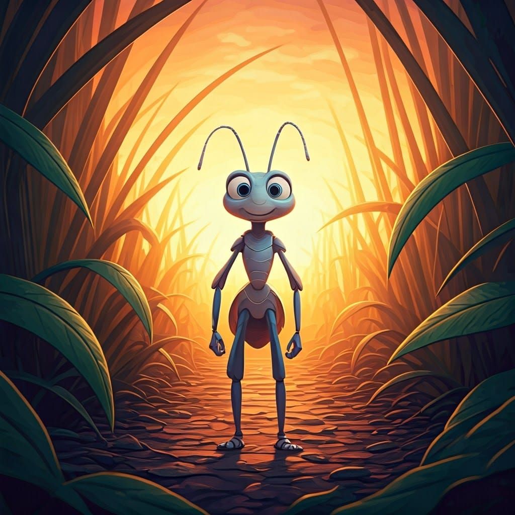 Flik in Leafy Forest: Studio Trigger Anime Style