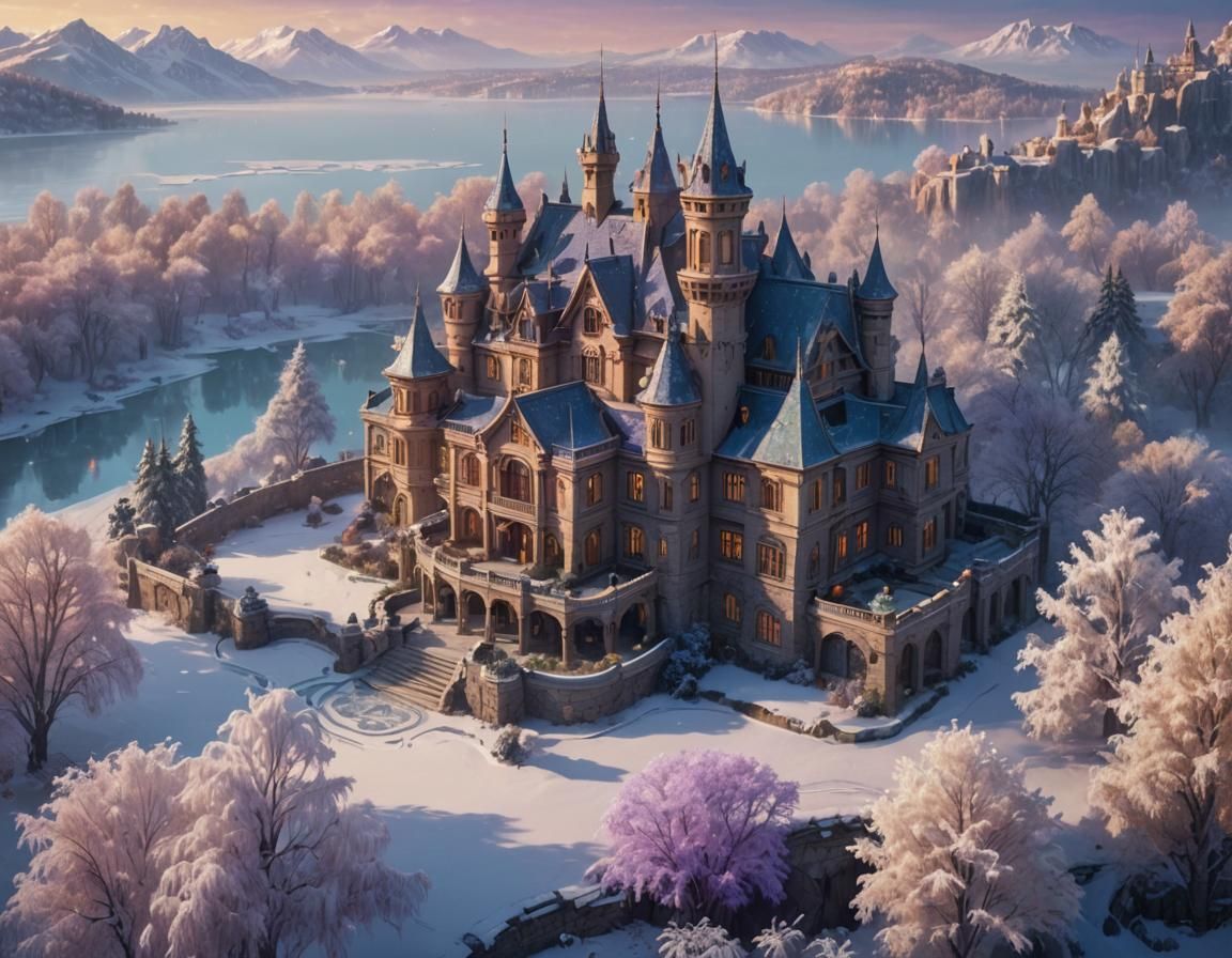 Winter Mansion Concept Art in Unreal Engine