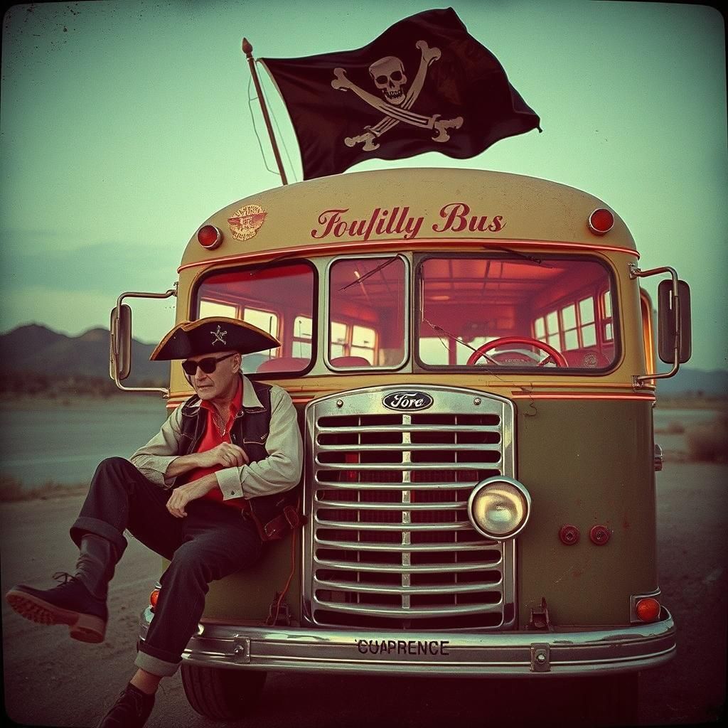 Dieselpunk Outlaws Roaming Lost Highways: Vintage Colorized ...