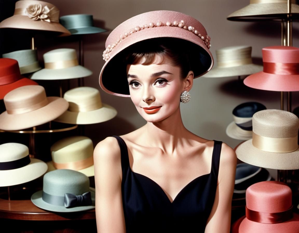 Elegant Milliner's Shop: Photographic Portrait
