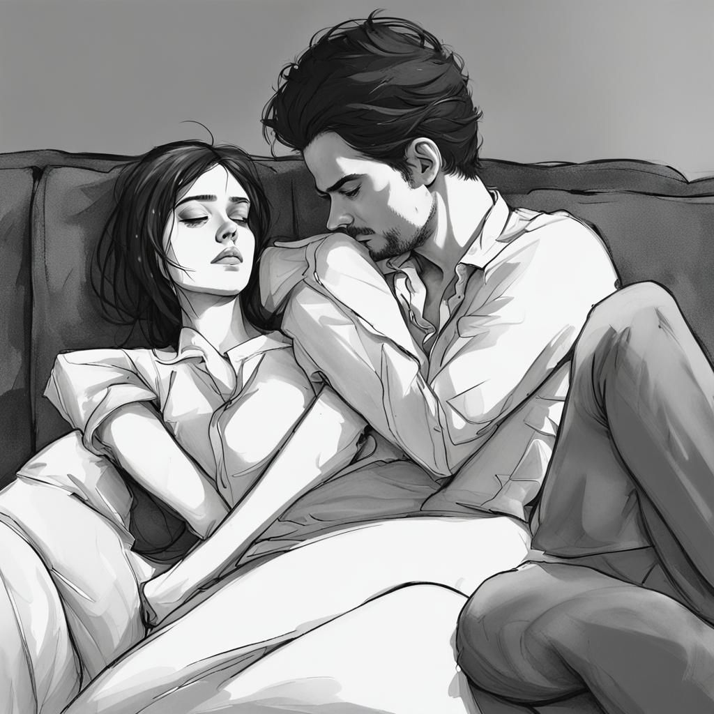 Dreamlike Intimacy: A Moment Captured in Art