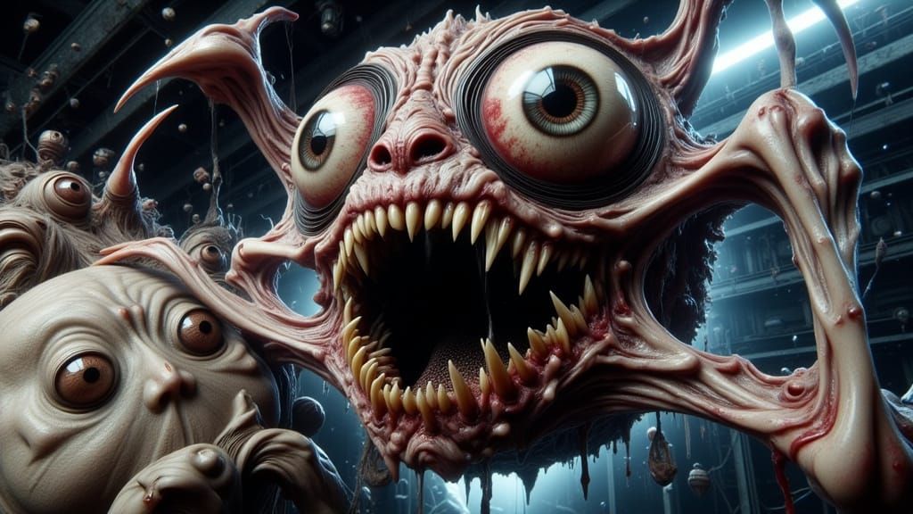 Gargantuan Eyeball with Dystopian Spires