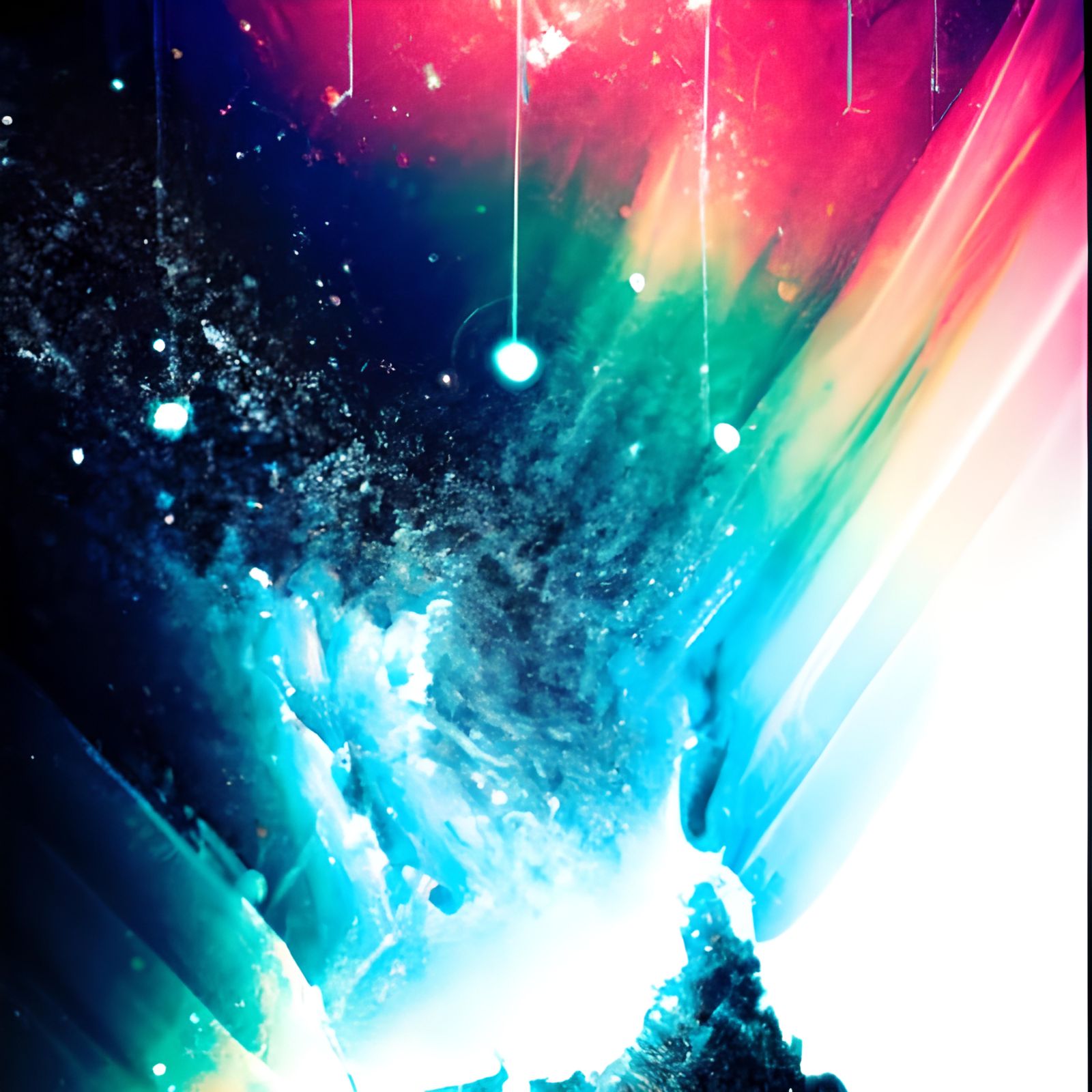 Cosmic Galactic Boho Style Poster in 8K