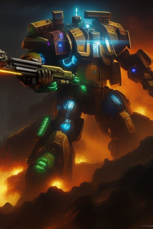Warhammer 40K Mecha Warrior in Warzone
